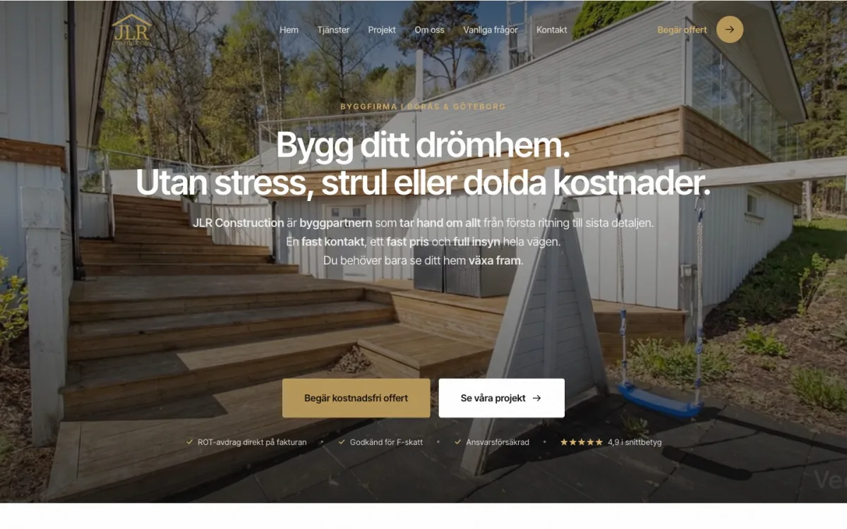 JLR Construction, screenshot