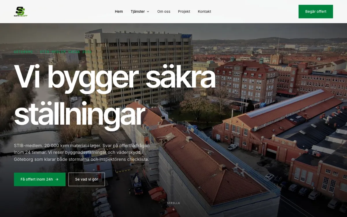 SafeScaff Göteborg AB – screenshot