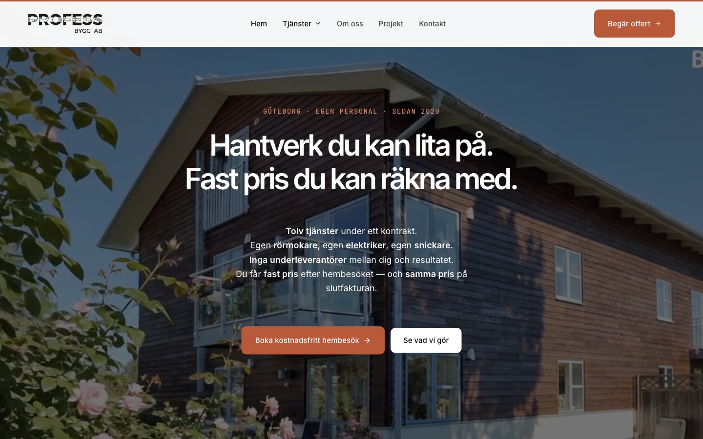 Profess Bygg – screenshot