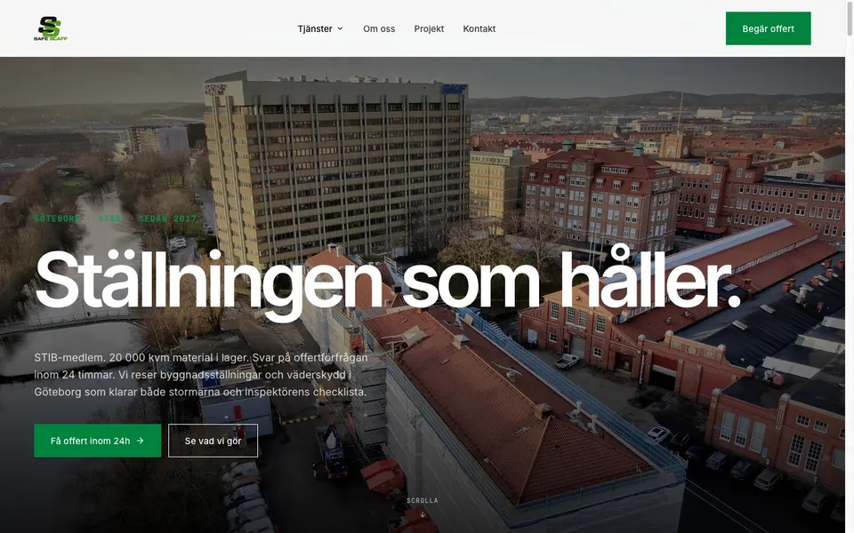 SafeScaff Göteborg AB – screenshot