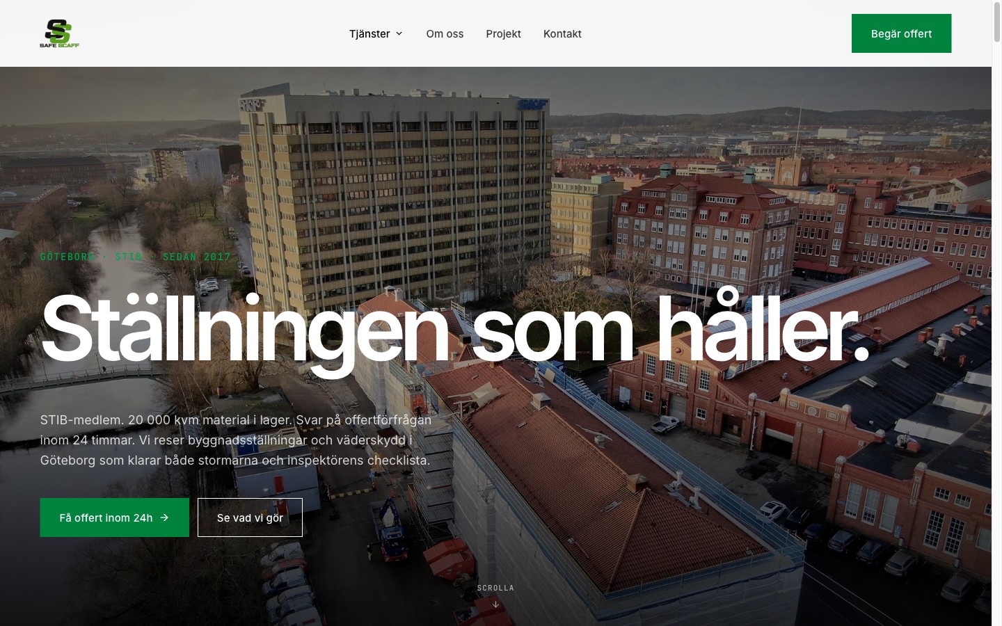 SafeScaff Göteborg AB – screenshot
