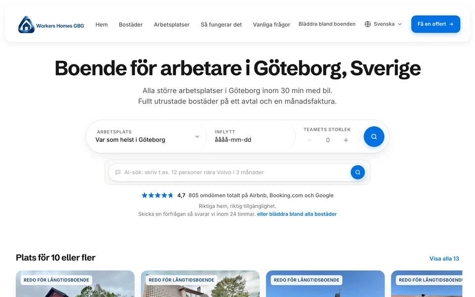 Workers Homes GBG, screenshot